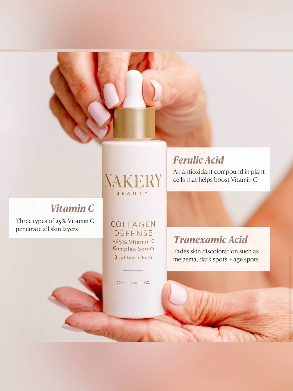 NEW! NAKERY Collagen Defense + 25% Vitamin C Complex Serum